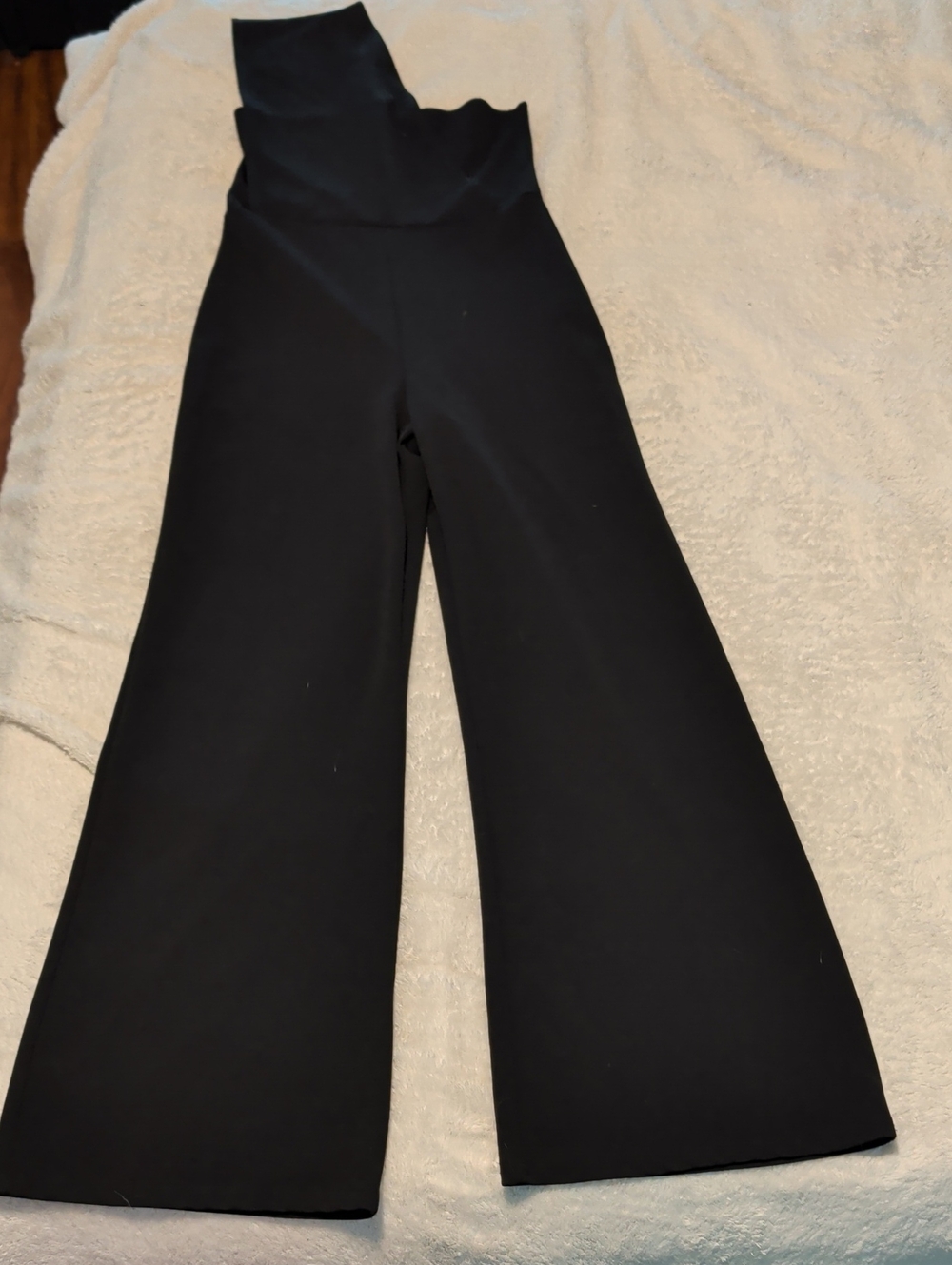 PrettyLittleThing Black High-Waist Wide-Leg Jumpsuit Pants